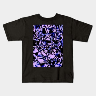 Purple and Black Abstract Geometric Pattern Kids T-Shirt